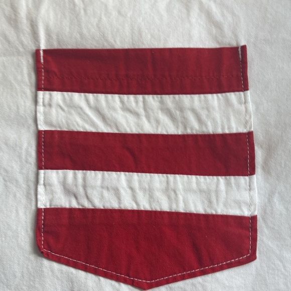 Red Head Shirt Mens Large Red White Blue Casual Short Sleeve American Flag - Picture 9 of 12